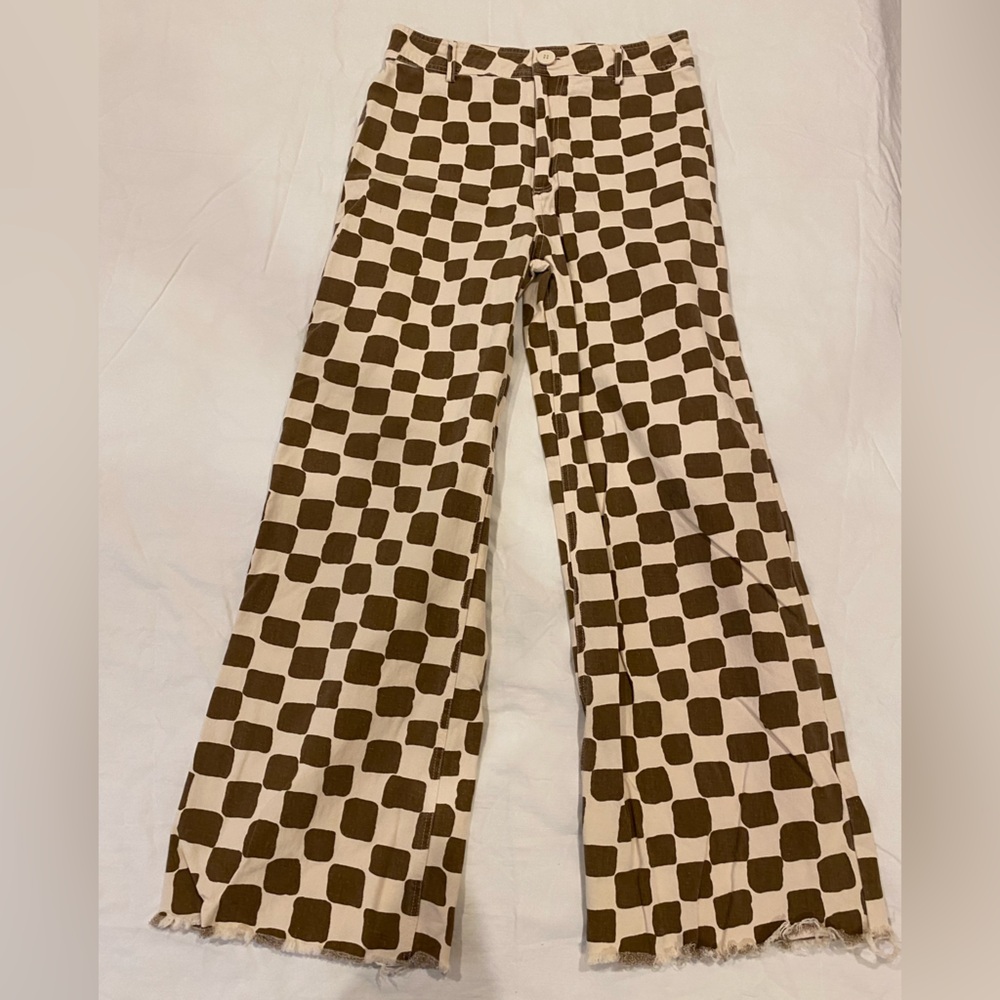 Miss Love Checkered Jeans